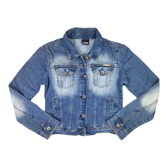 Vintage Y2K SouthPole Embroidered Jean Jacket - Size Medium - Picture 7 of 10